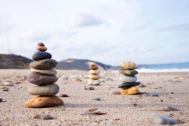 istock Stacked Stones on the beach 498892158