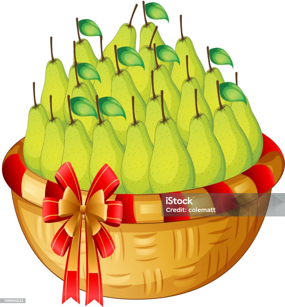 Basket of fruits Illustration of a basket of fruits on a white background Agriculture stock vector