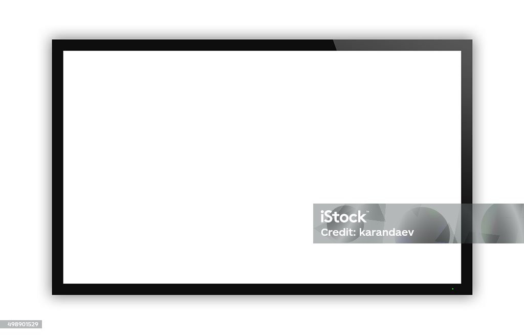 TV display TV display with blank screen. Isolated on white background Television Set Stock Photo