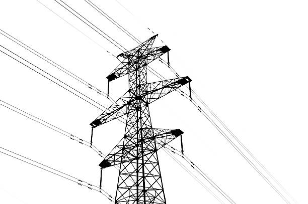 istock Electricity pylon isolated on white 498901911