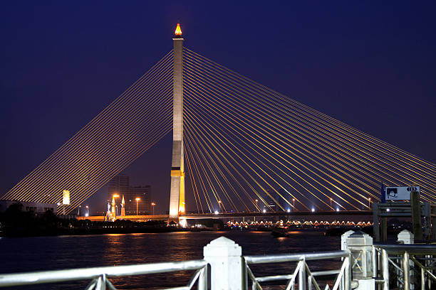 istock Suspension bridge in Bangkok Thailand 498903129