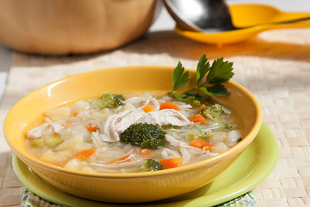 Broccoli soup with chicken