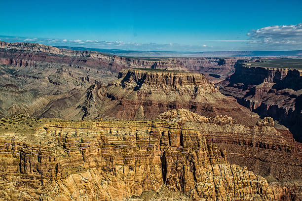 grand canyon southrim - canyon majestic grand canyon helicopter zdjęcia i obrazy z banku zdjęć