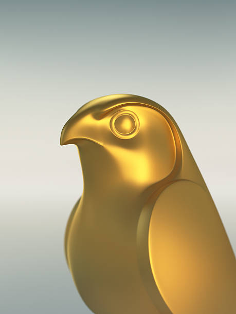 istock Golden Falcon Statue XL 498905223