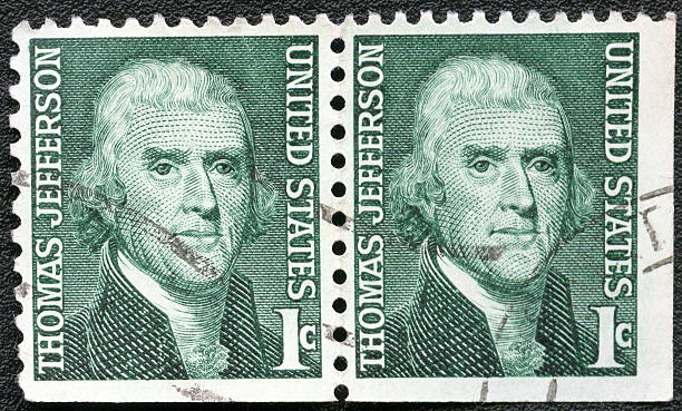 istock Postage stamp USA 1965 shows President Thomas Jefferson 498906611