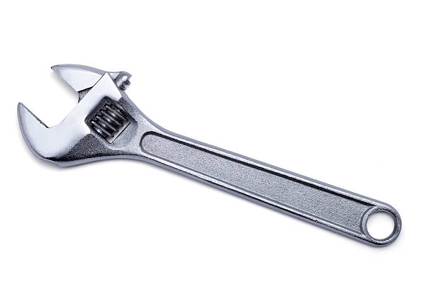 klucz nastawny (w/path) - adjustable wrench wrench isolated work tool zdjęcia i obrazy z banku zdjęć