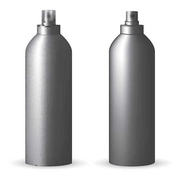 istock Set of dark gray tall and thick round bottle sprayer 498907464