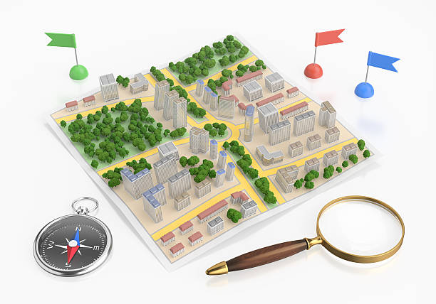 istock 3D Route Map Of An City 498907492