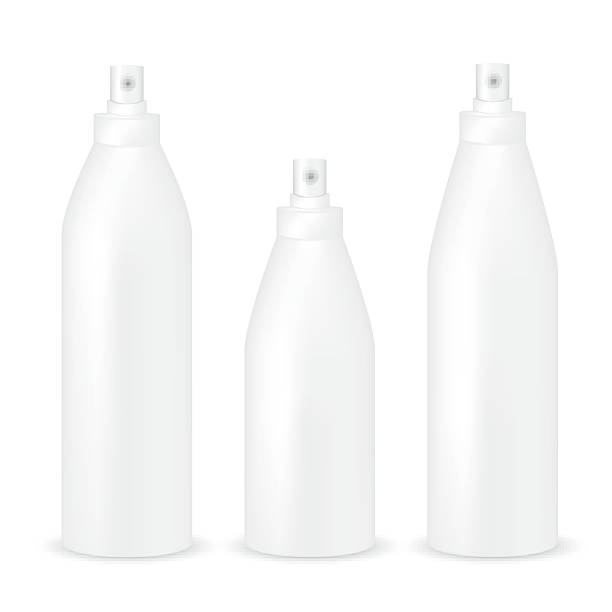 istock Set of white gray round bottle sprayer for cosmetic/perfume 498908240