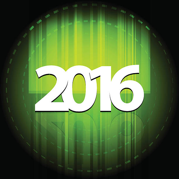 new year's eve 2016 na zielony otwór - reflection new years day new years eve new year stock illustrations