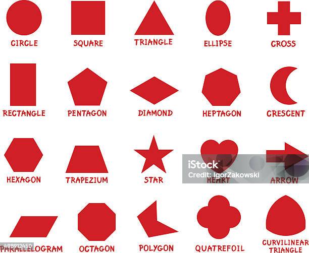 Education Basic Geometric Shapes Stock Illustration - Download Image Now - Shape, Simplicity, Rhombus