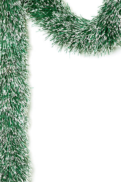 istock Green Christmas tinsel 498912460