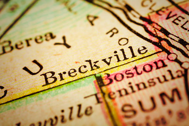 istock Brecksville, Ohio on an Antique map 498915298