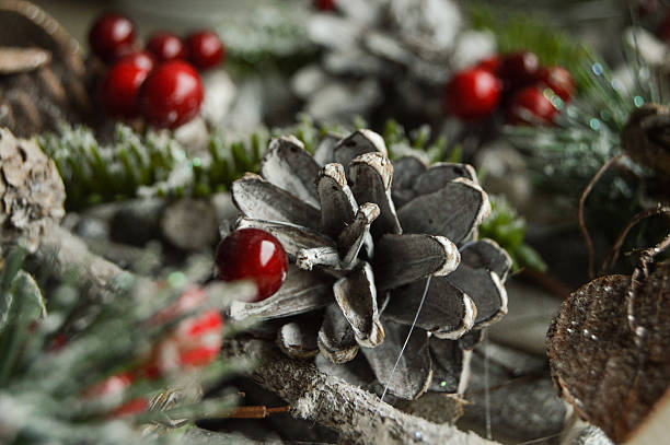 istock Christmas themed picture with snow and ornaments 498917184