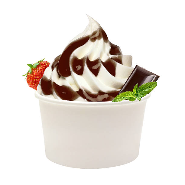 istock Chocolate sauce ice cream or frozen yogurt 498919028