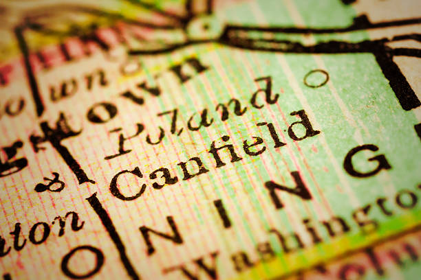 istock Canfield, Ohio on an Antique map 498921468