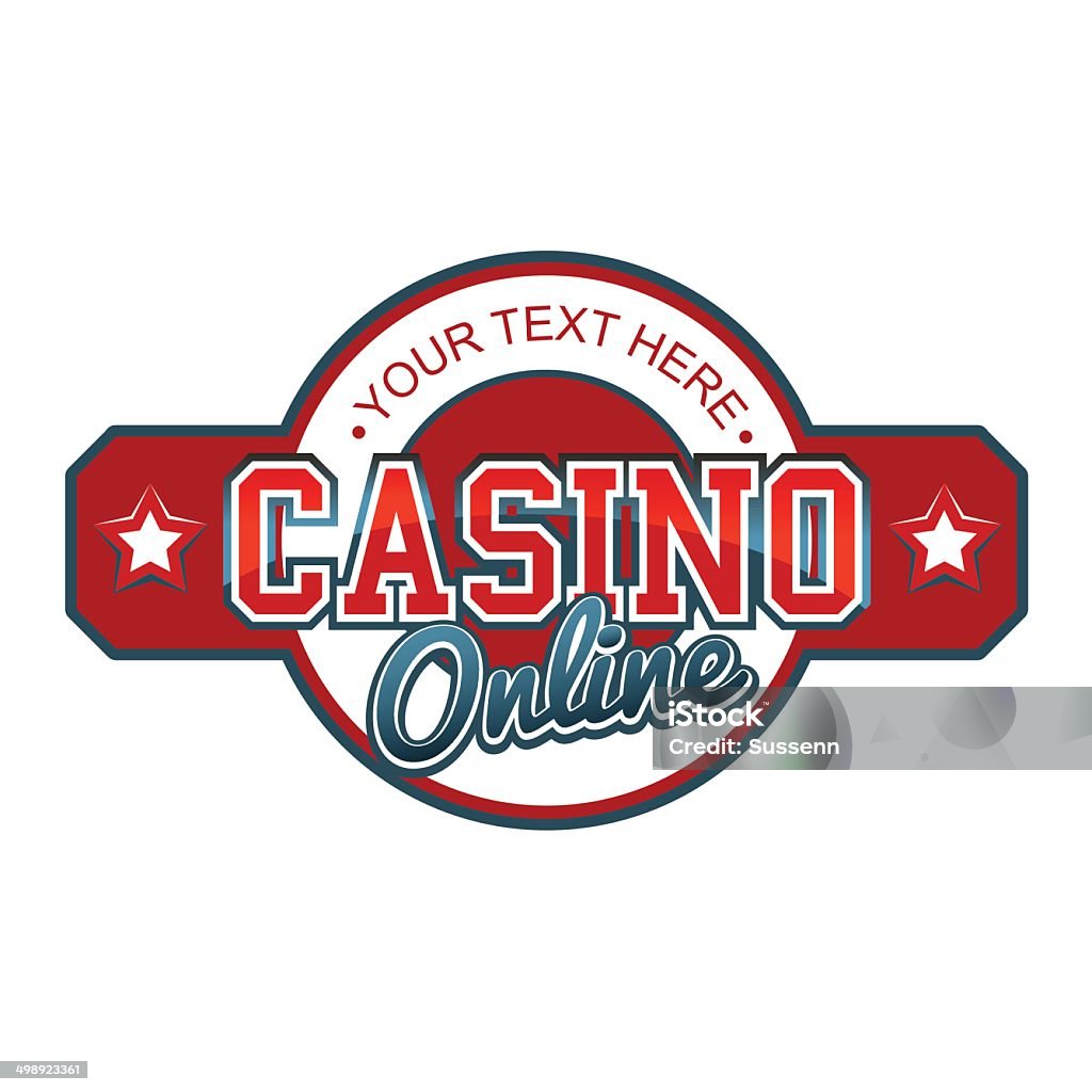 Casino Online Casino Online Sign Art stock vector