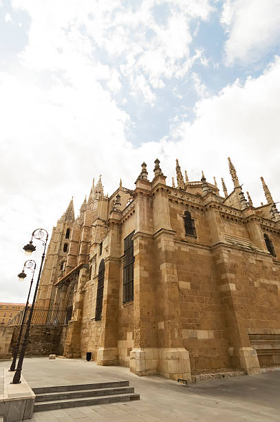 istock Leon Cathedral, camino de santiago road, Spain under blue sky 498924725