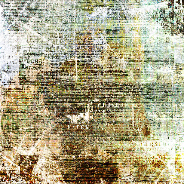 istock Grunge abstract newspaper background for design with old torn 498925639