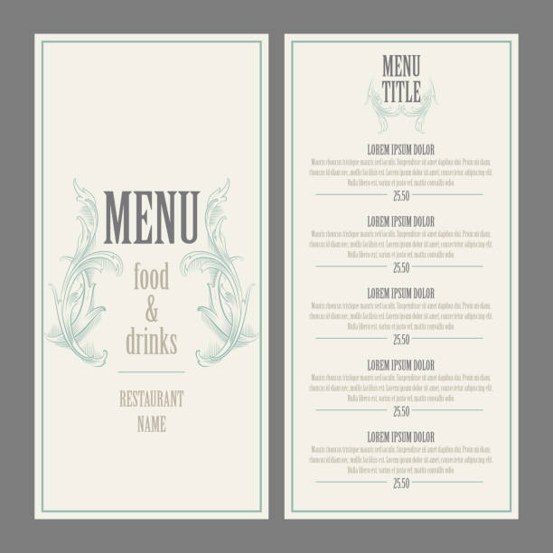 Restaurant Menu Design. Vector Illustration vector art illustration