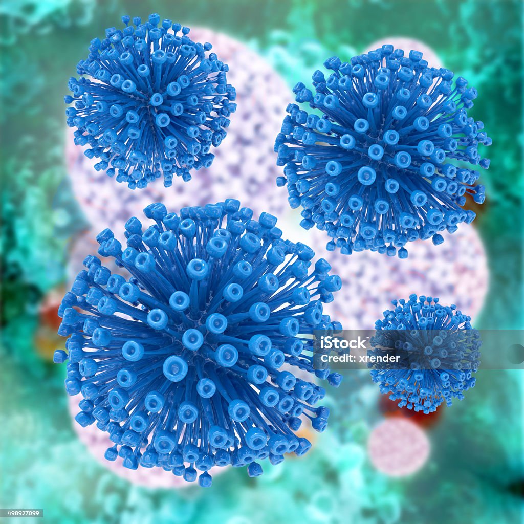 Retrovirus-Illustrazione di rendering 3d - Foto stock royalty-free di AIDS