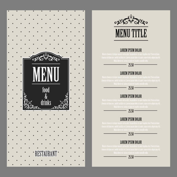 Restaurant Menu Design. Vector Illustration vector art illustration