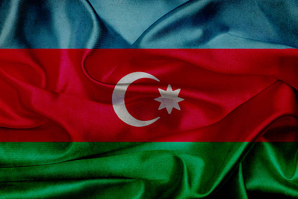 istock Azerbaijan grunge waving flag 498927721
