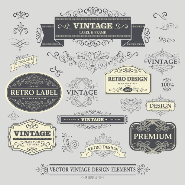 ilustrações, clipart, desenhos animados e ícones de quadro vintage.  vetor ilustração - frame ornate certificate scroll