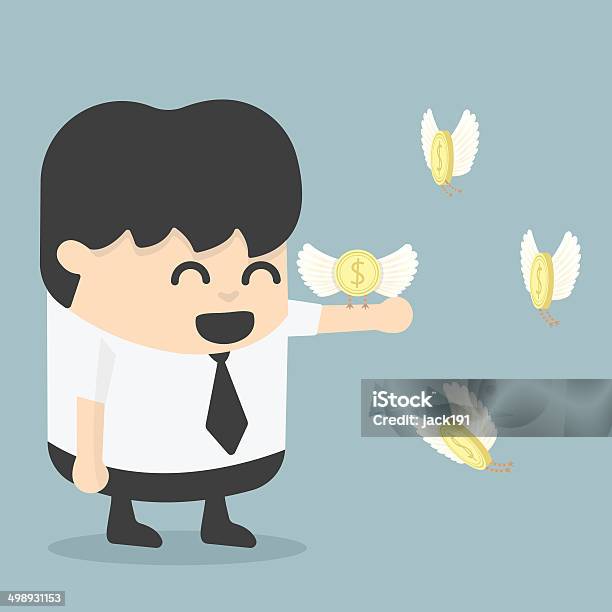 Businessman Reach The Money Stock Illustration - Download Image Now - Adult, Beautiful People, Beauty