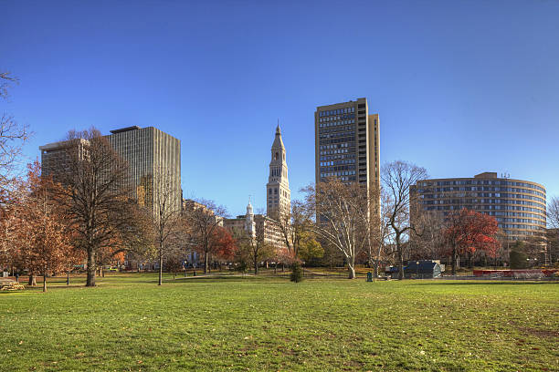istock Hartford, Connecticut skyline with park in foreground 498942972
