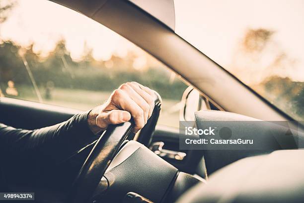 Portrait Of A Young Man And His Car Stock Photo - Download Image Now - Car, Driving, Men