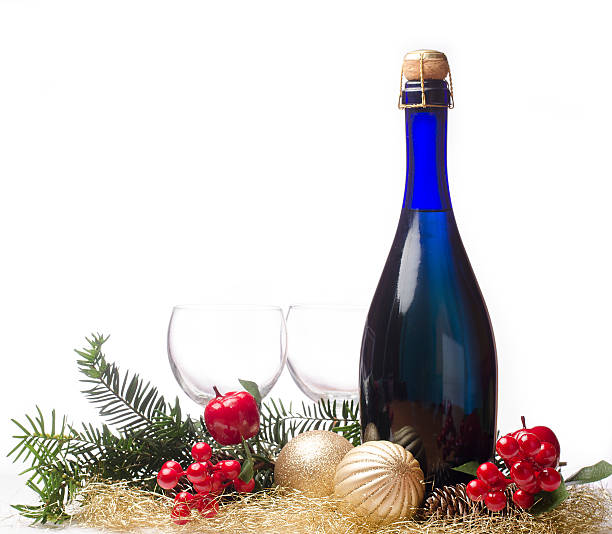 istock Champagne and Gifts.New Year Celebration.Isolated on white 498945220