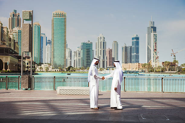 istock Emirates Business men downtown Dubai 498945478