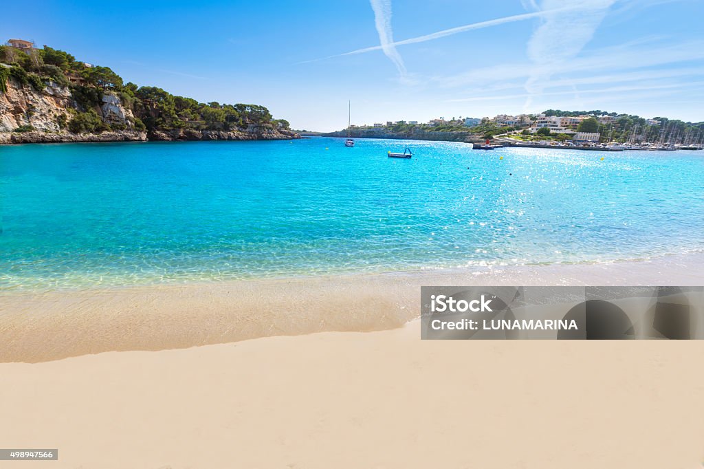 Majorca Porto Cristo beach in Manacor at Mallorca Majorca Porto Cristo beach in Manacor of Mallorca Balearic island at spain Majorca Stock Photo