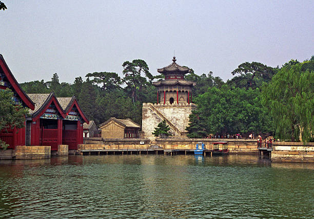 istock ornamental, beautiful buildings at longevity hill in summer pala 498949635
