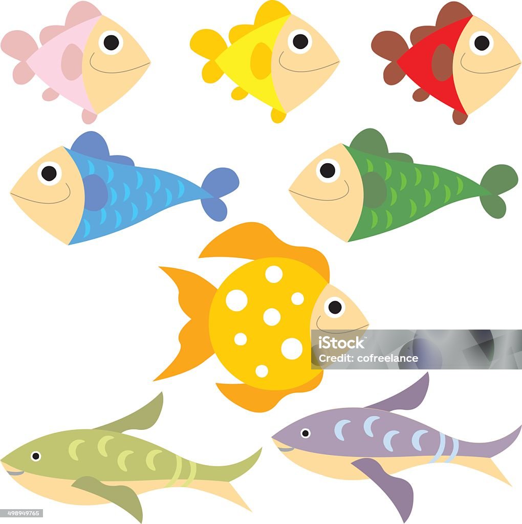 Fish Vector Colour Fish Colour Vector Stock Illustration - Download Image Now - Catfish ...