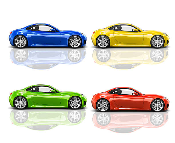 istock Collection of Multicoloured 3D Modern Cars 498949807