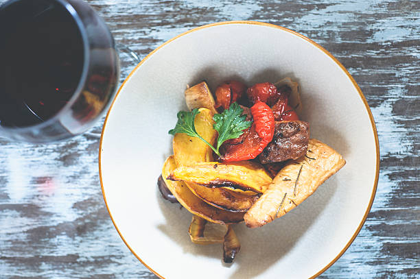 istock Bowl of venison and ustic vegetables 498949896