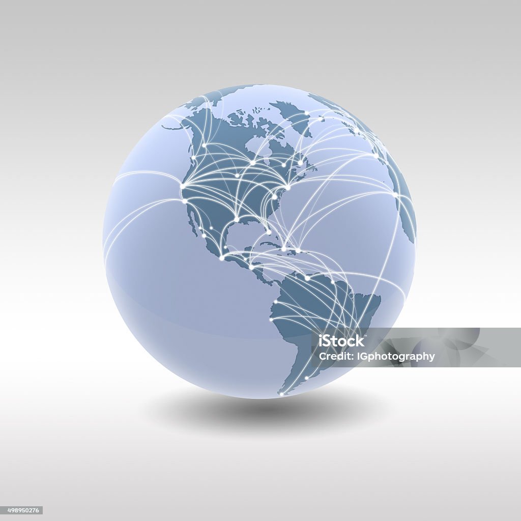 Big Data on the Worldwide Global Internet Traffic 2015 Stock Photo