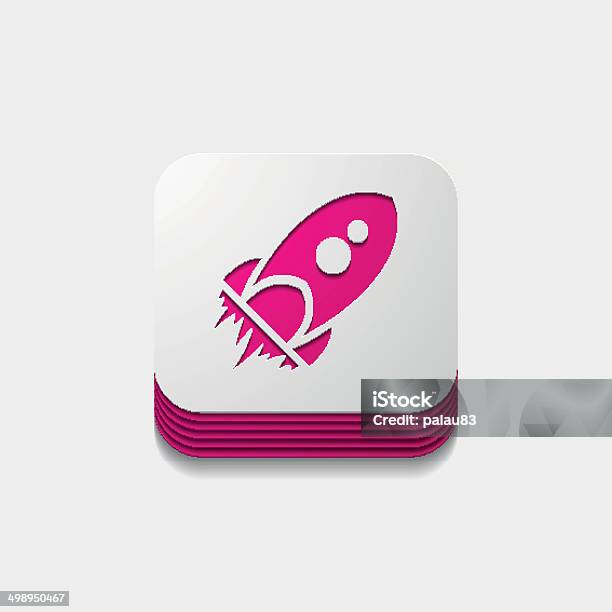 Rocket Button Square Square Button Rocket Stock Illustration - Download Image Now - Computer ...