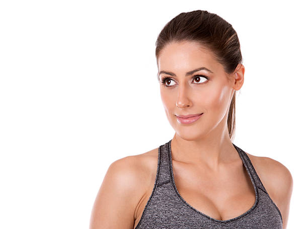 istock fitness woman on white background 498950972