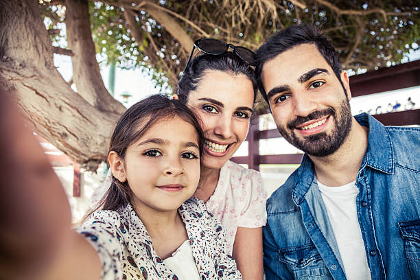 istock Girl taking a selfie with parents 498952926