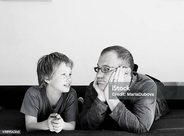 Father And Son Stock Photo - Download Image Now - 2015, 40-49 Years, Adult