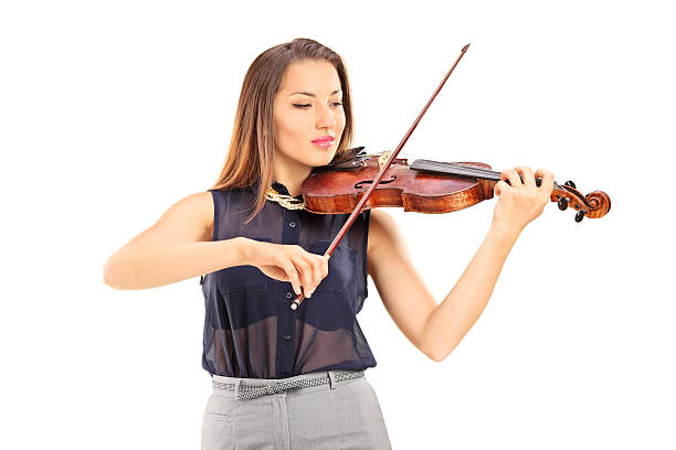 istock Young woman playing a violin 498954361