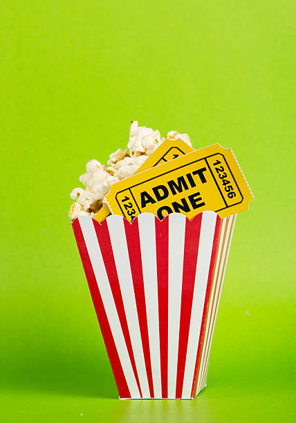 objectos de cinema - ticket movie theater movie movie ticket imagens e fotografias de stock
