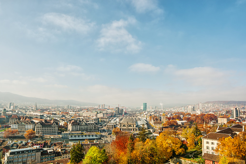 November 2015, cityscape of Zurich (Switzerland), HDR-technique