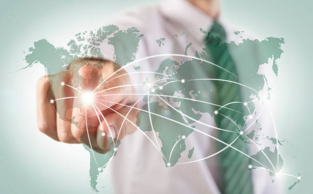 istock Business man connecting the World 498976352