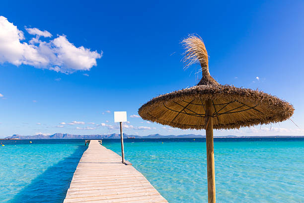 istock Mallorca Platja de Alcudia beach pier in Majorca 498978840