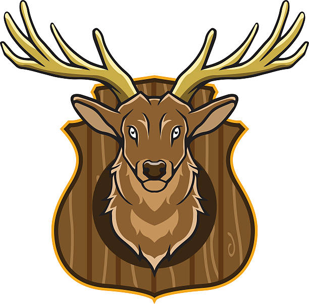 ilustrações de stock, clip art, desenhos animados e ícones de troféu de caça - stuffed