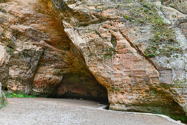 istock View on the cave in Sigulda, Latvia Europe 498980087
